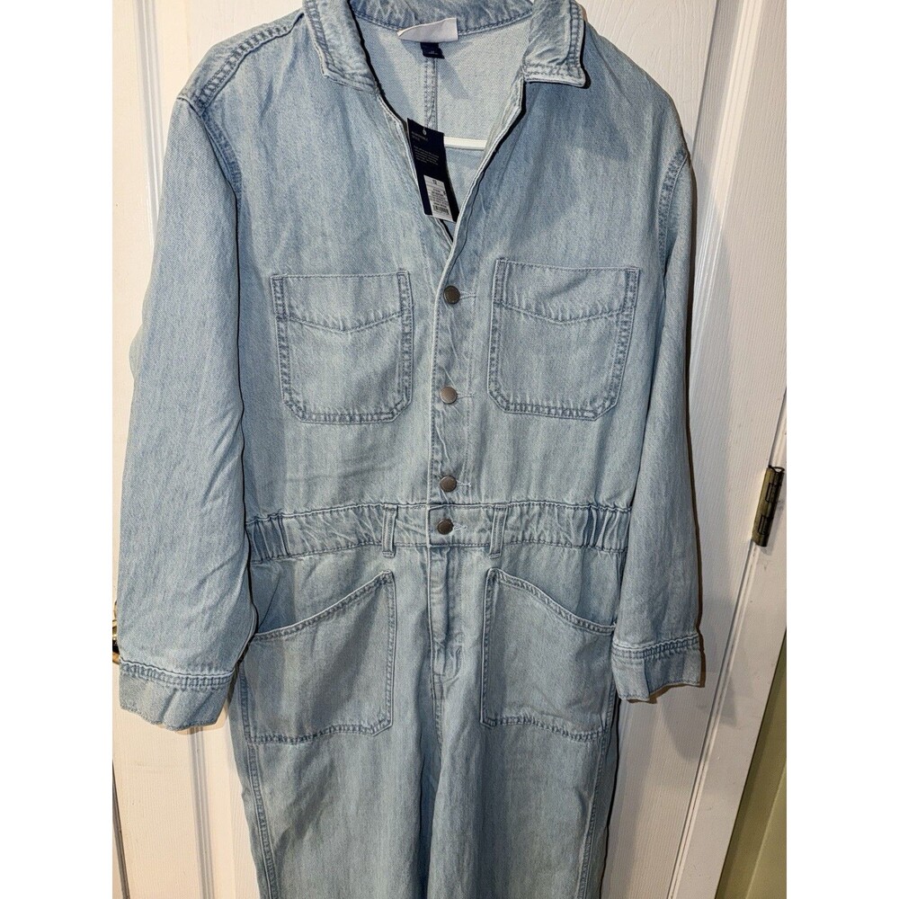 Universal Thread Jumpsuit Womens Sz 12 Utility Baggy Denim Boiler Suit New - Picture 2 of 9